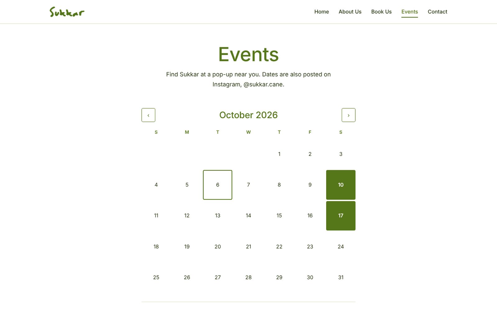 Sukkar events calendar on a laptop